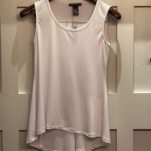 ~NWT~ Chelsea & Theodore White Sleeveless High-Lo Tank Top - Size Small